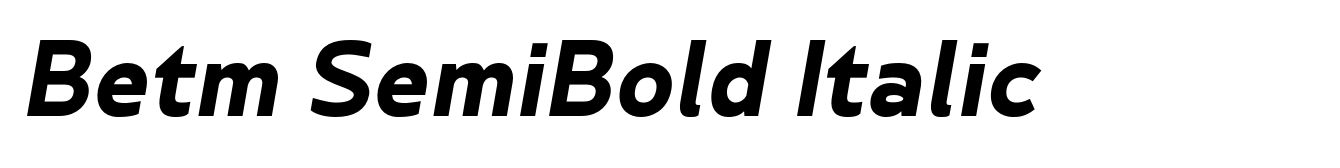 Betm SemiBold Italic